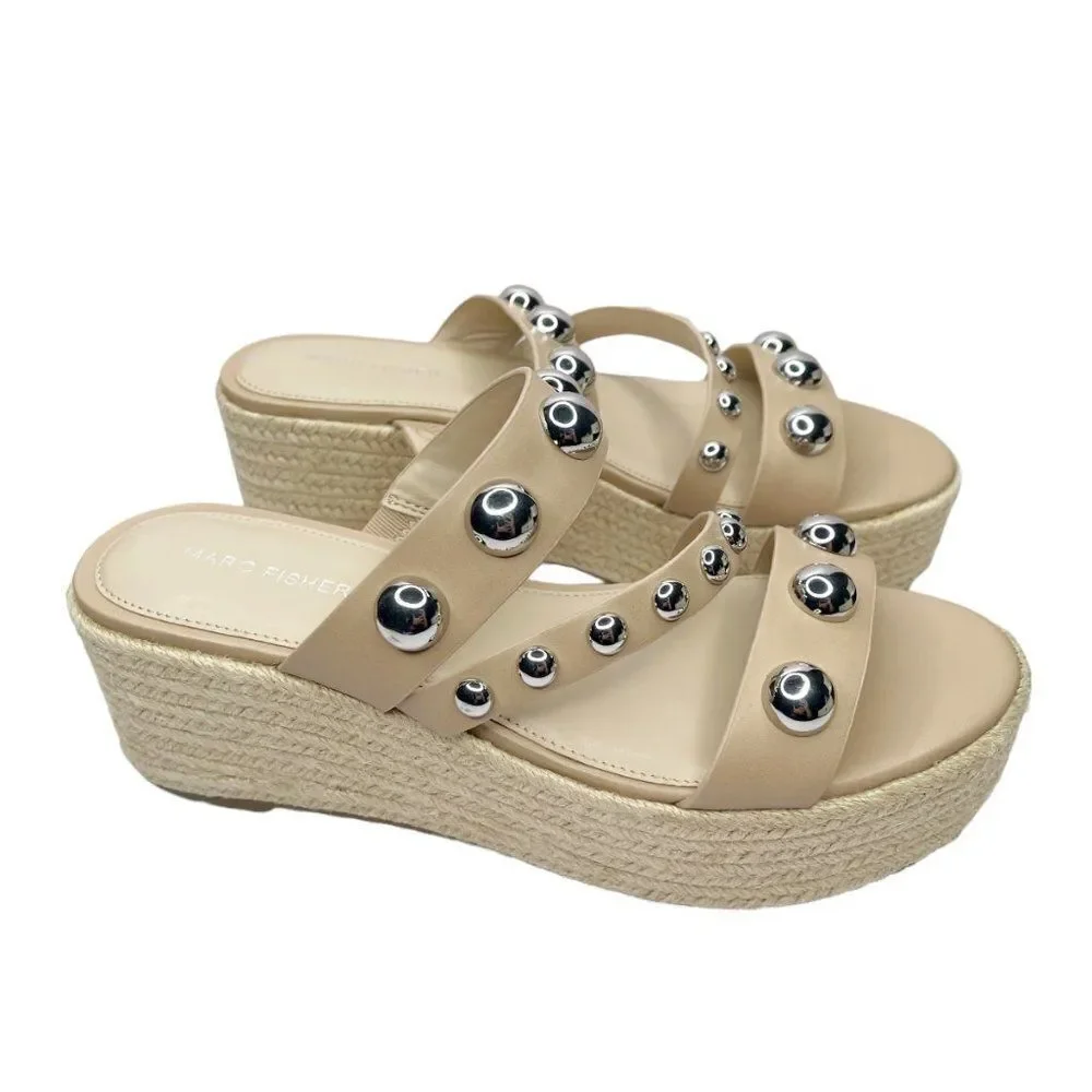MARC FISHER Jalyn Embellished Espadrille Platform Sandal